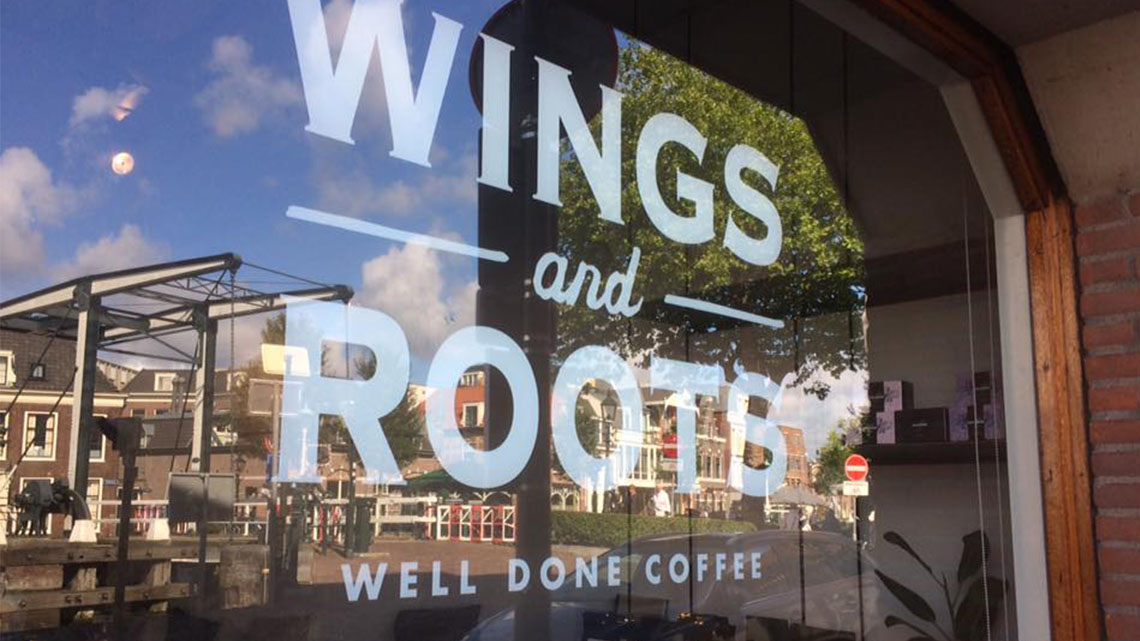 We support Wings and Roots , coffee roasters with a cause